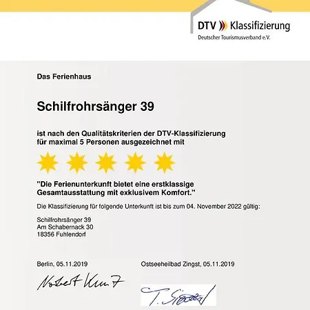 Feriehus Schilfrohrsaenger 39 *